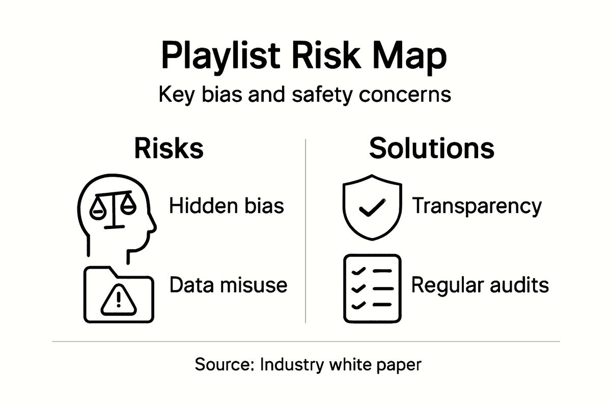 Infographic shows playlist algorithm risks and solutions