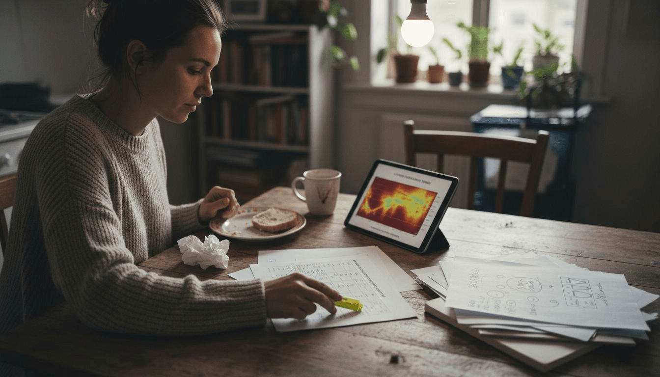 Woman highlighting music discovery playlist data