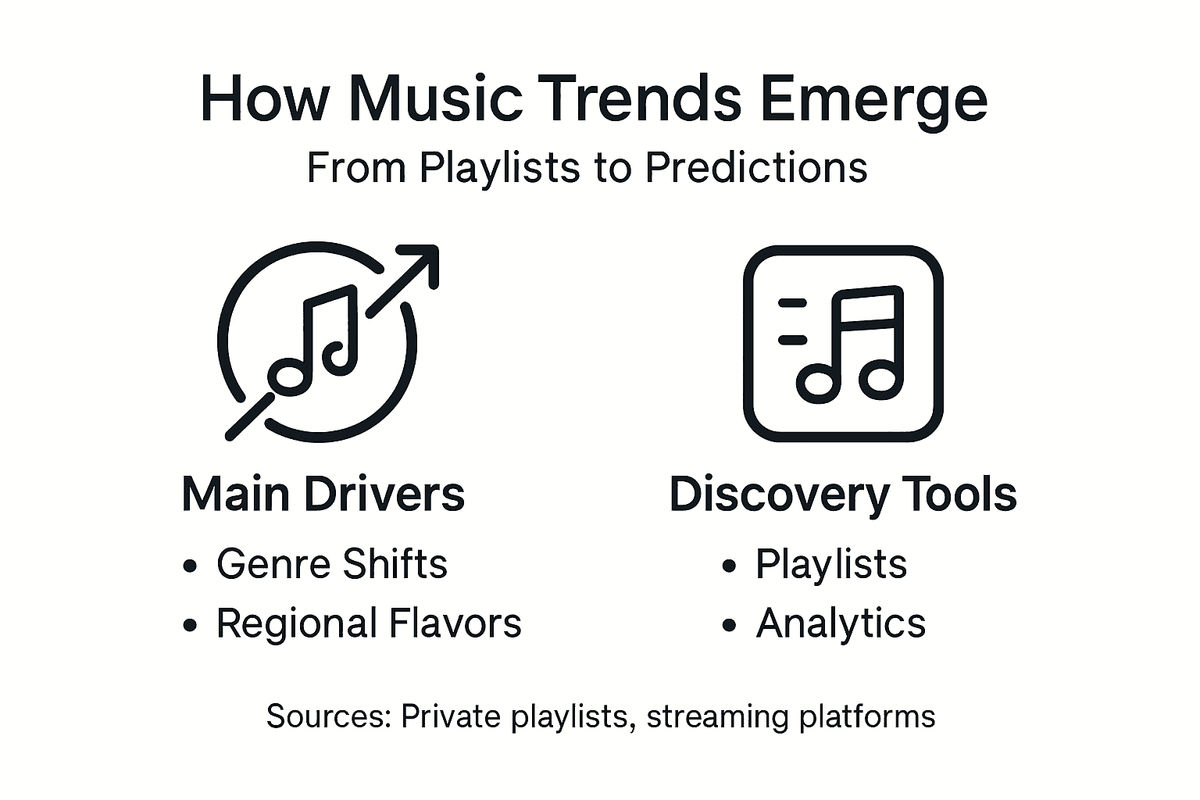 Infographic overview music trend prediction