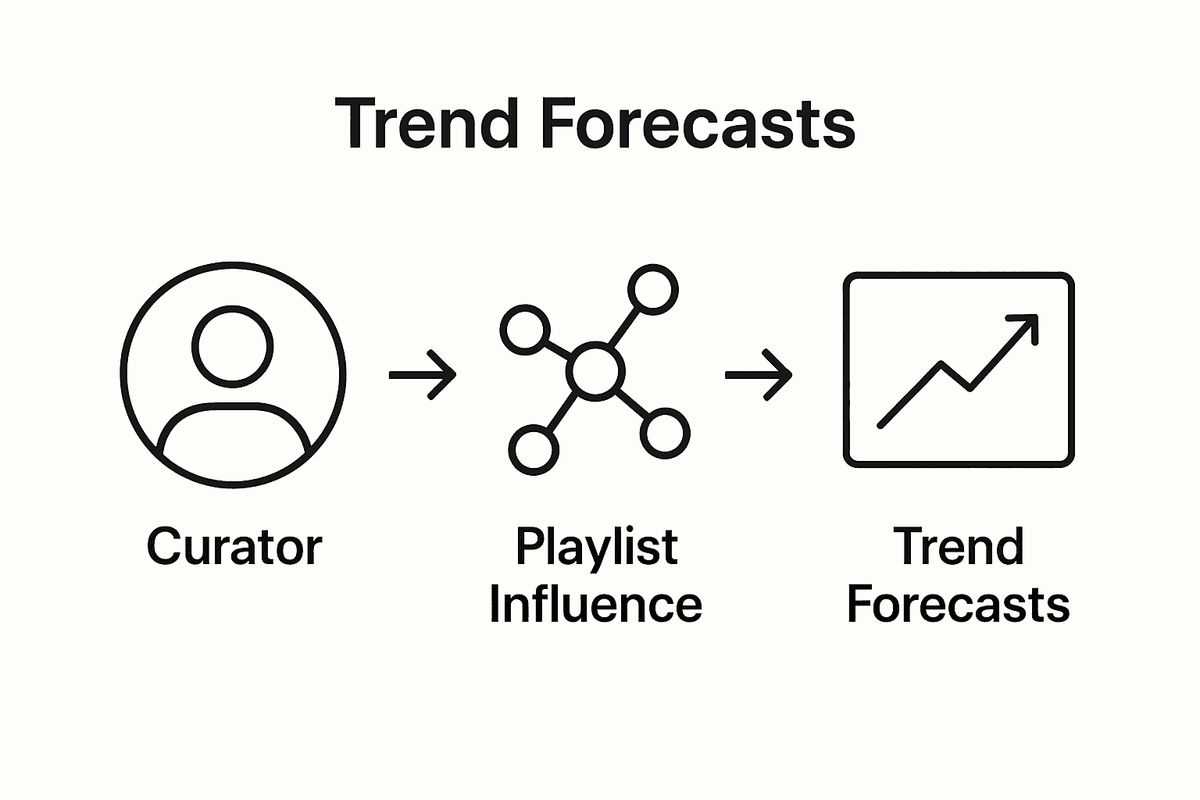 Infographic showing curator to trend forecast process