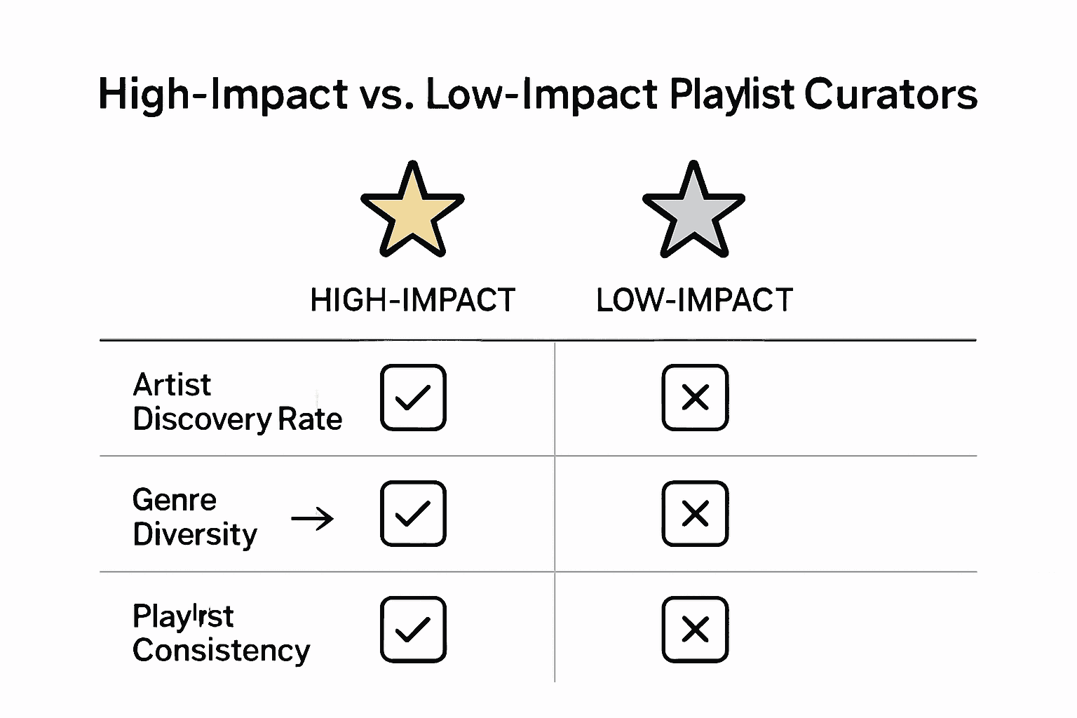 Infographic showing curator influence matrix