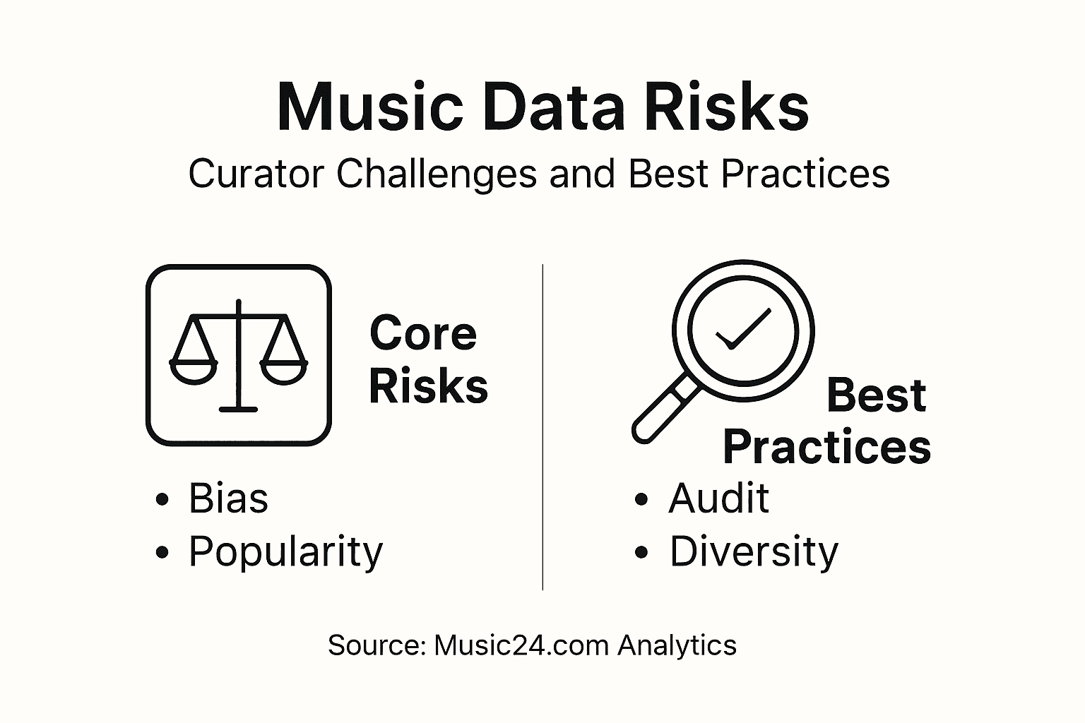 Infographic showing curator risks and practices
