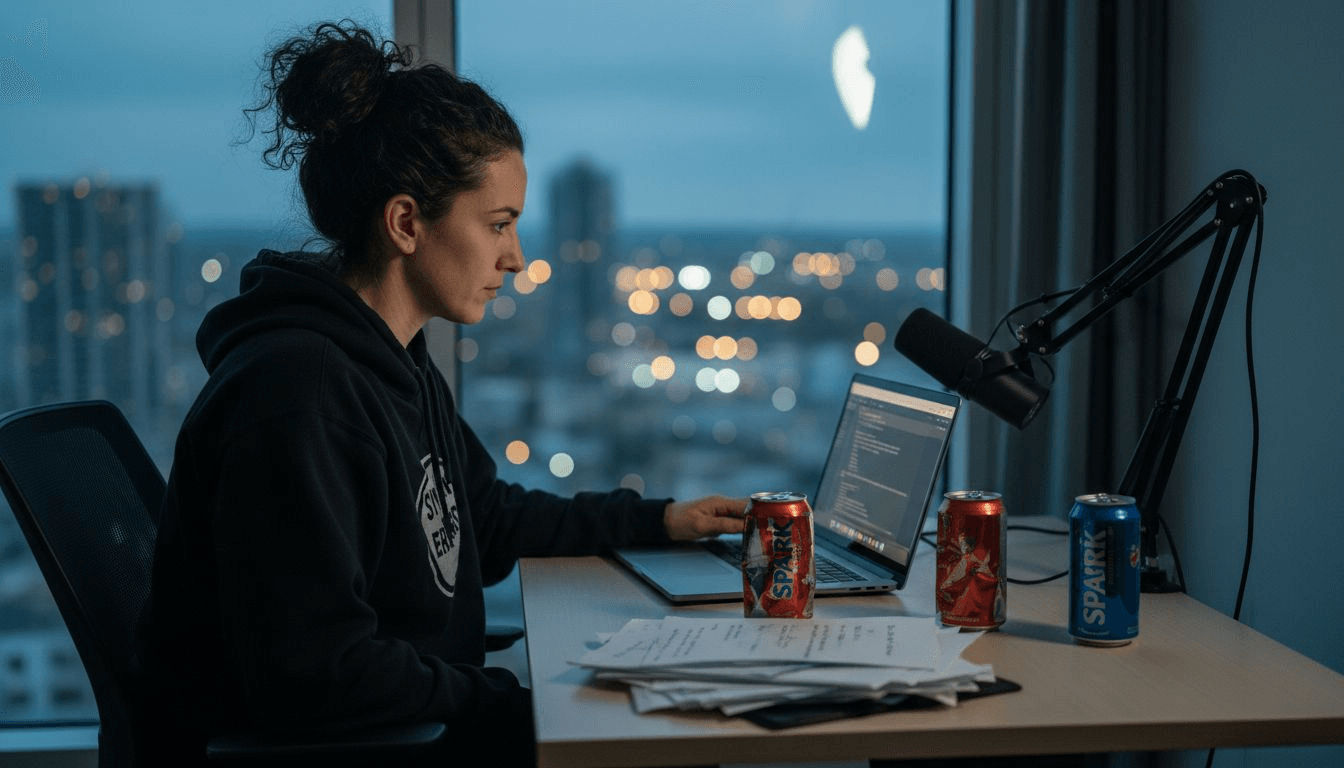 Engineer reviewing code for music analysis