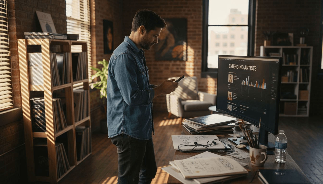 Curator analyzing music playlist data