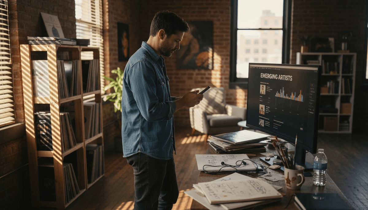 Curator analyzing music playlist data