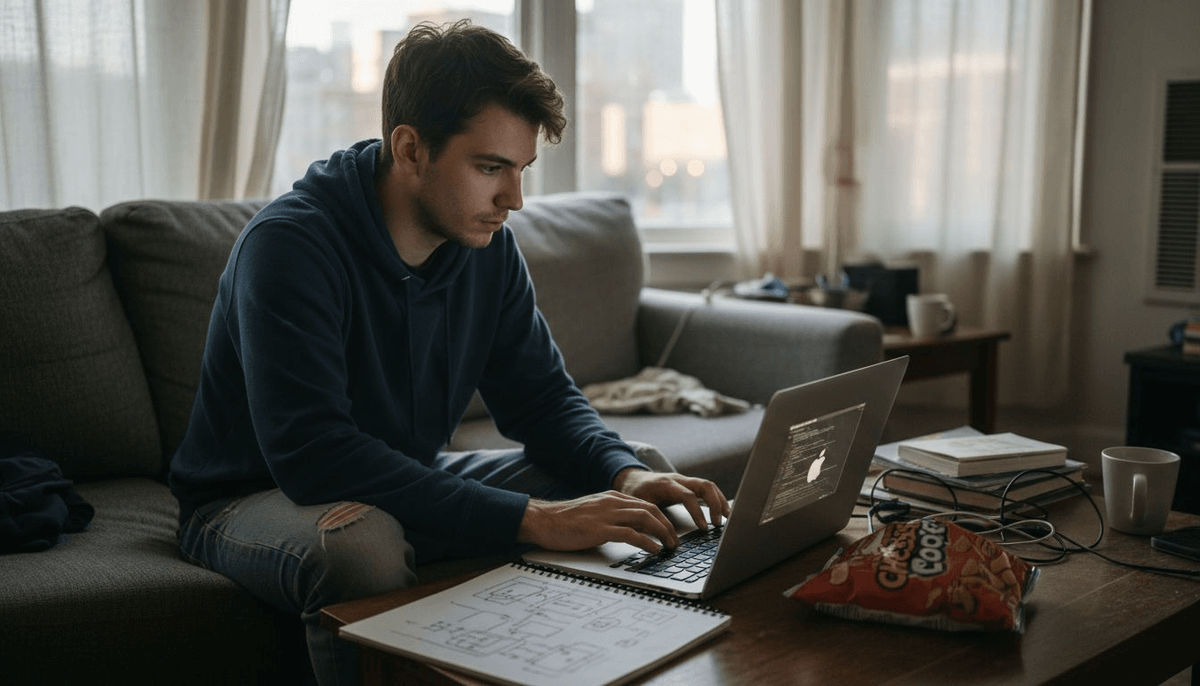 Programmer working in informal remote setting