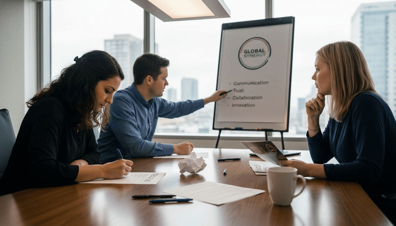 Employees engaged in branded experience workshop