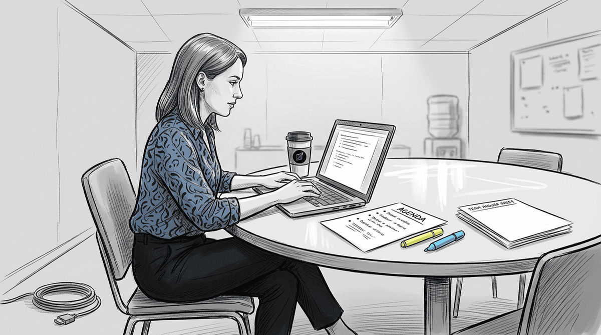 Event planner preparing quiz night agenda