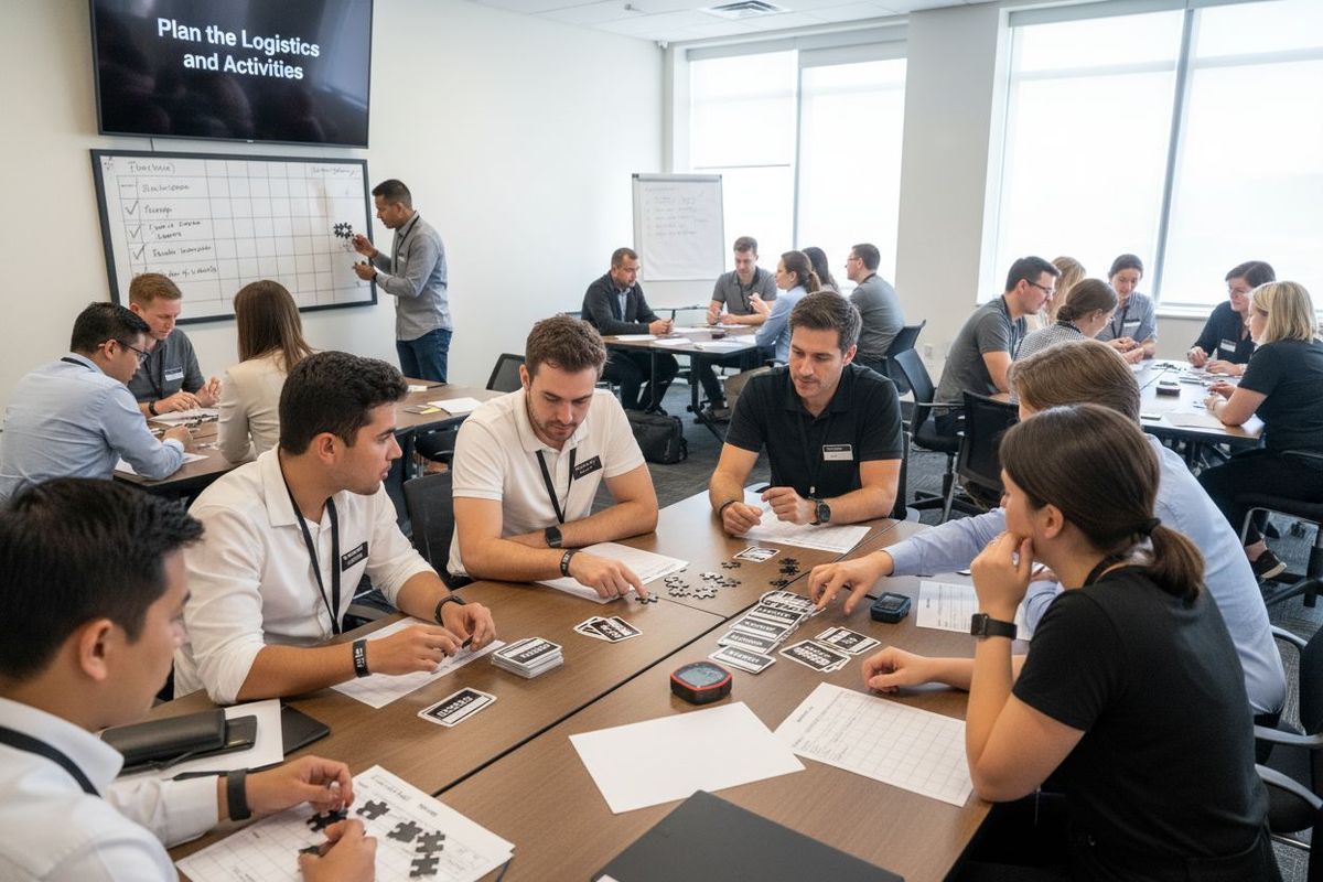 team building activity setup