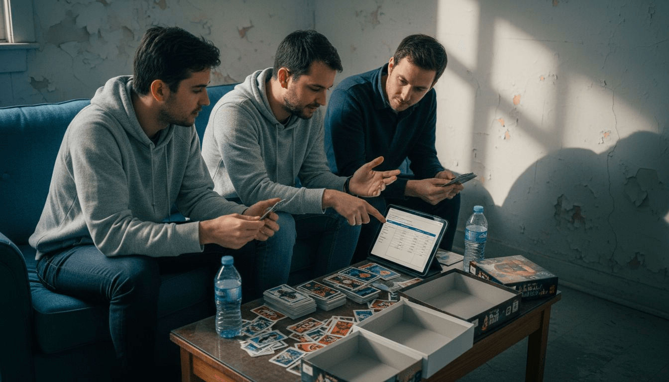 Employees reviewing team game format options