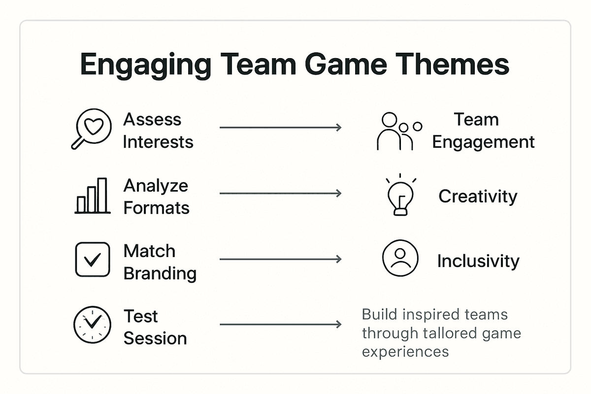 Infographic showing team game theme selection steps