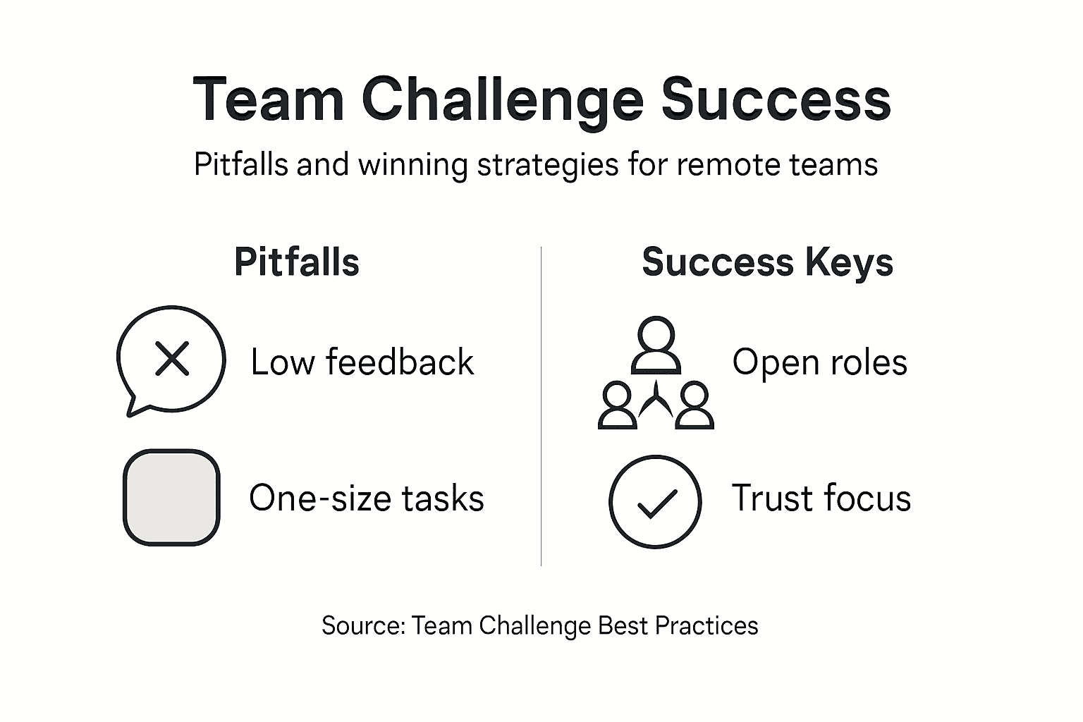 Infographic – pitfalls and success keys for teams