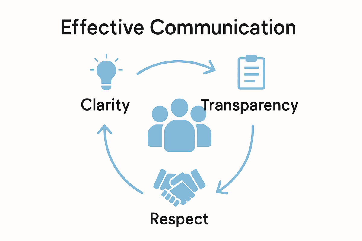 Infographic showing workflow core elements