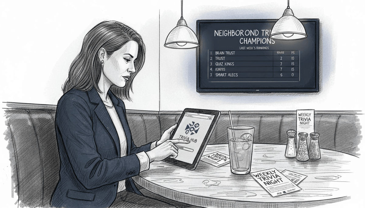 Manager customizing bar trivia branding