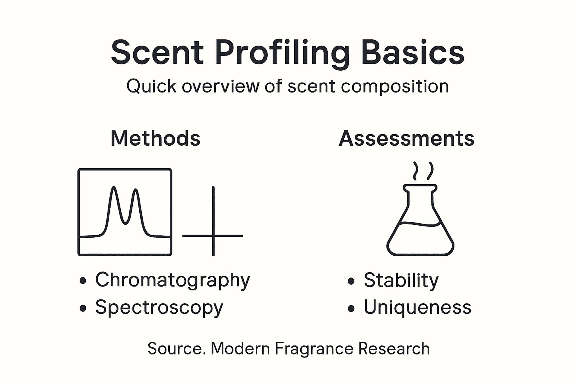 Infographic summarizing scent profiling methods