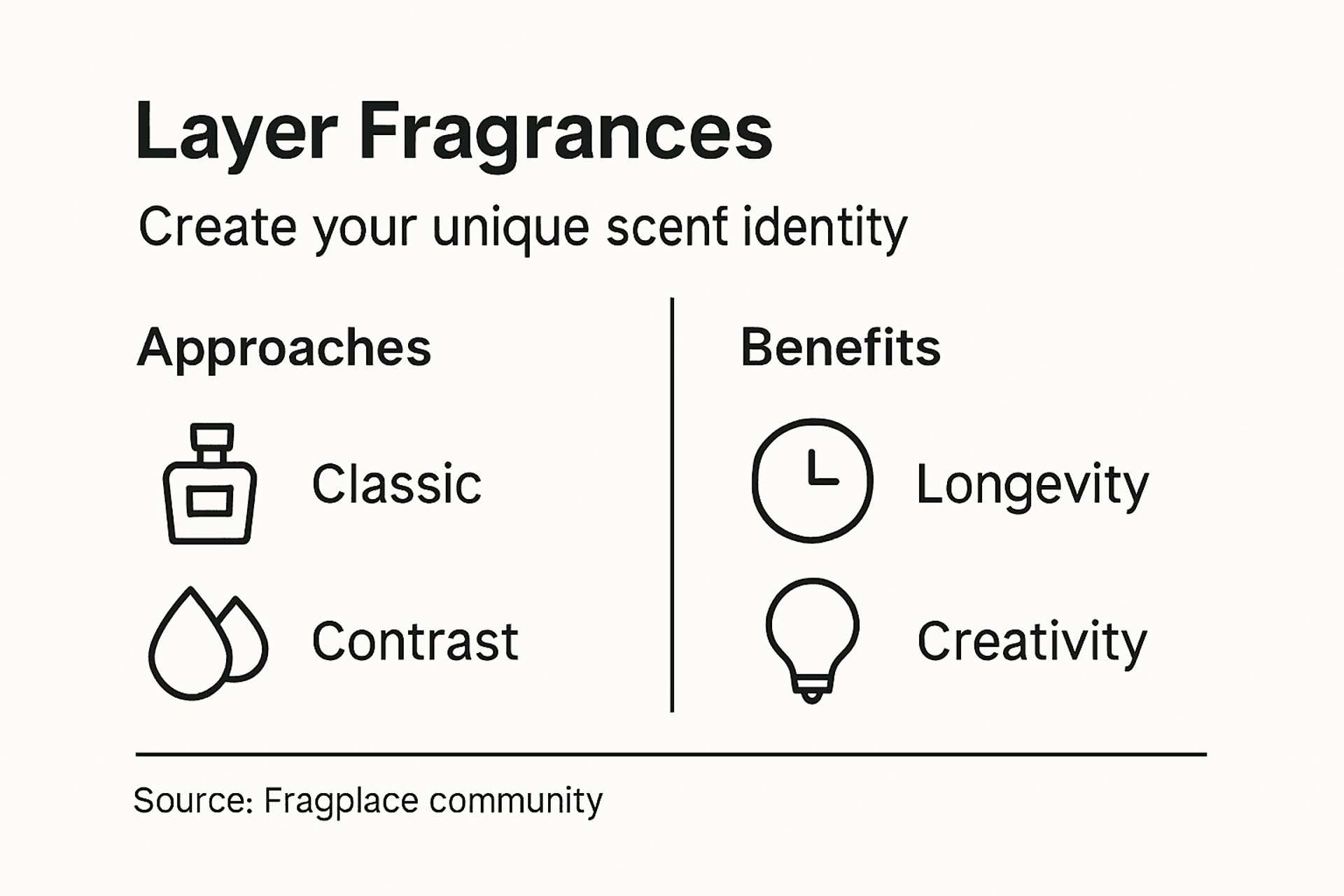 Infographic of layering methods and benefits