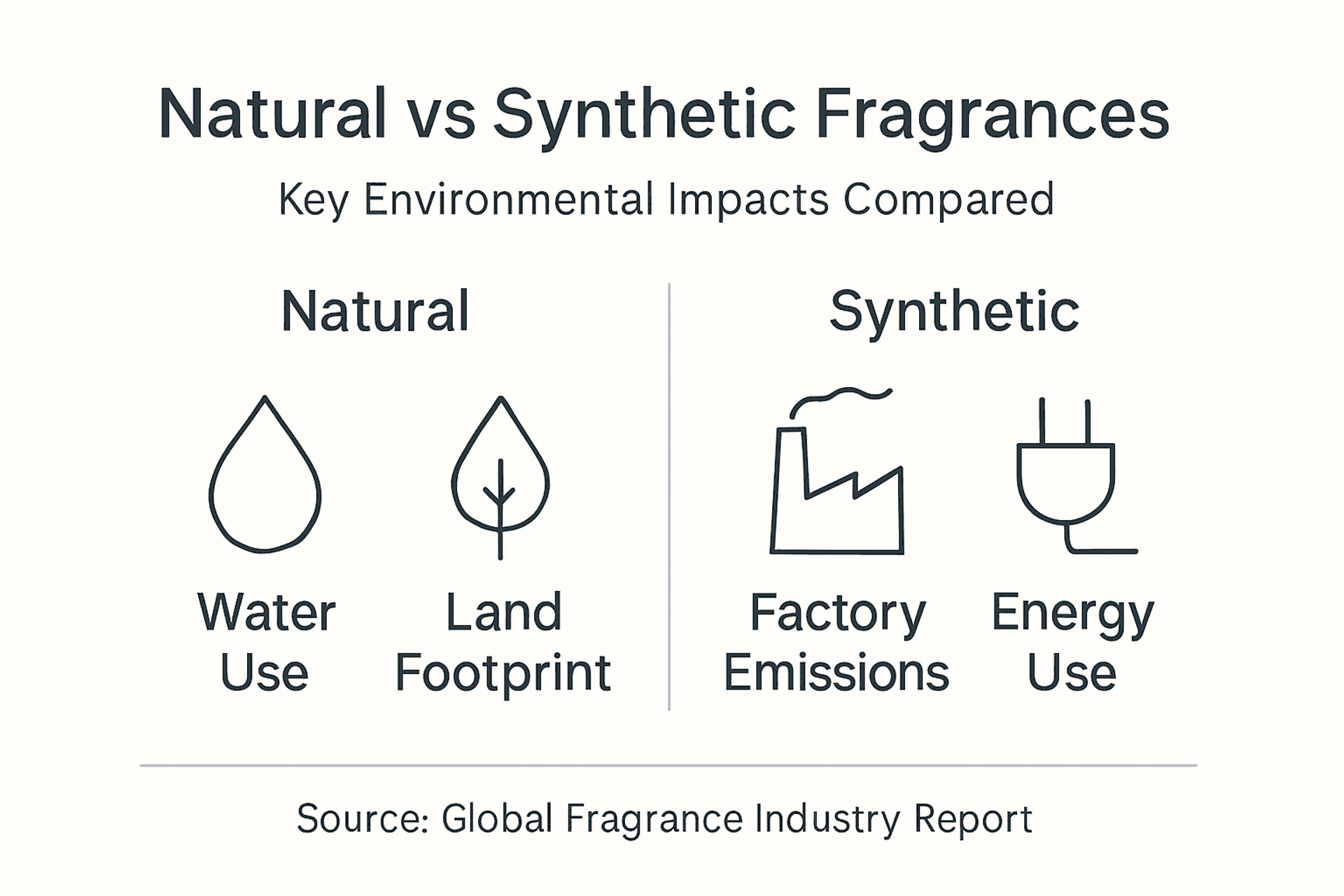 Infographic showing fragrance environmental impacts