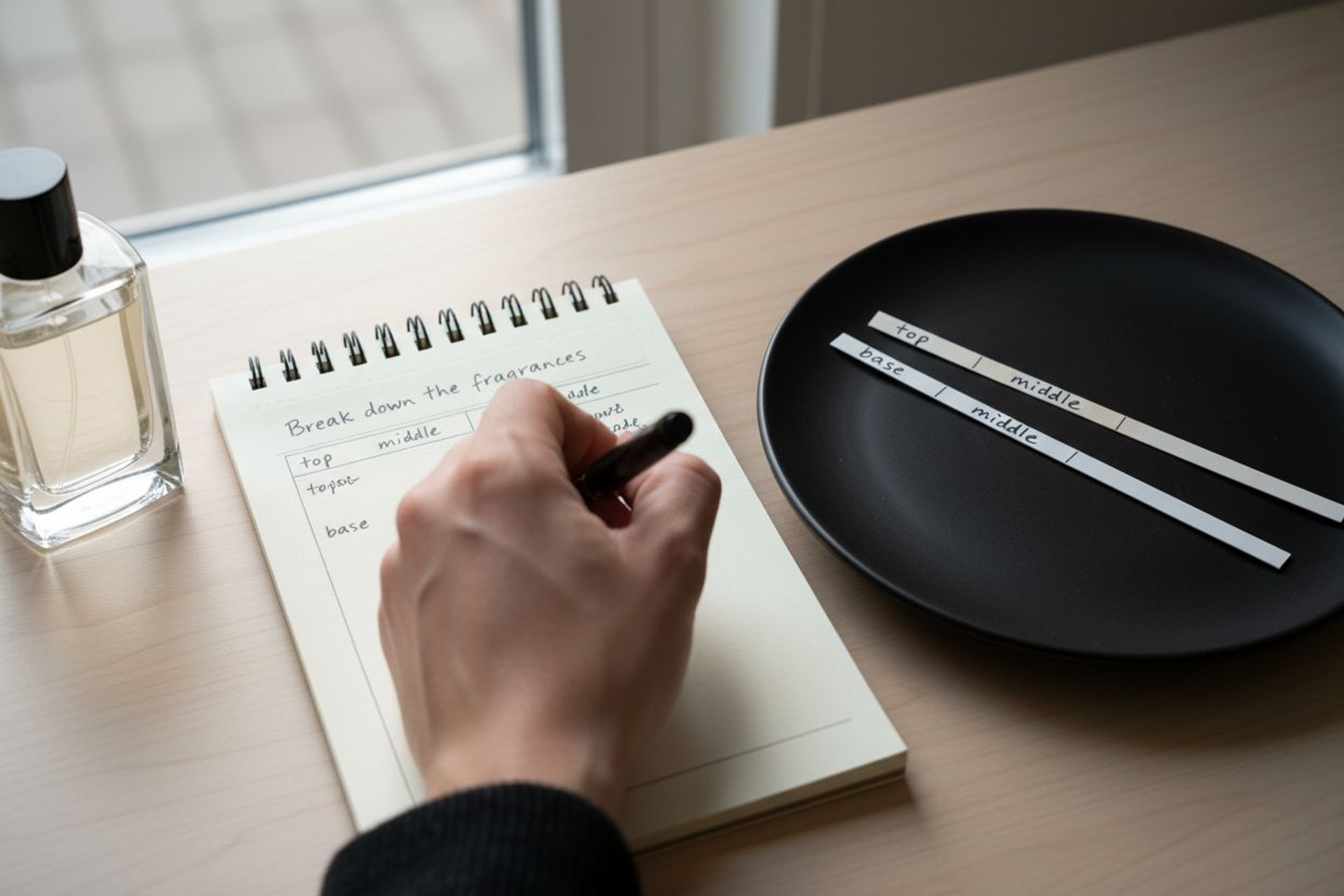 breaking down fragrance notes process