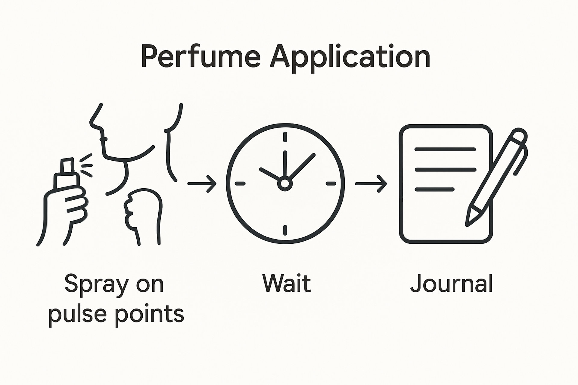 Infographic showing fragrance test steps