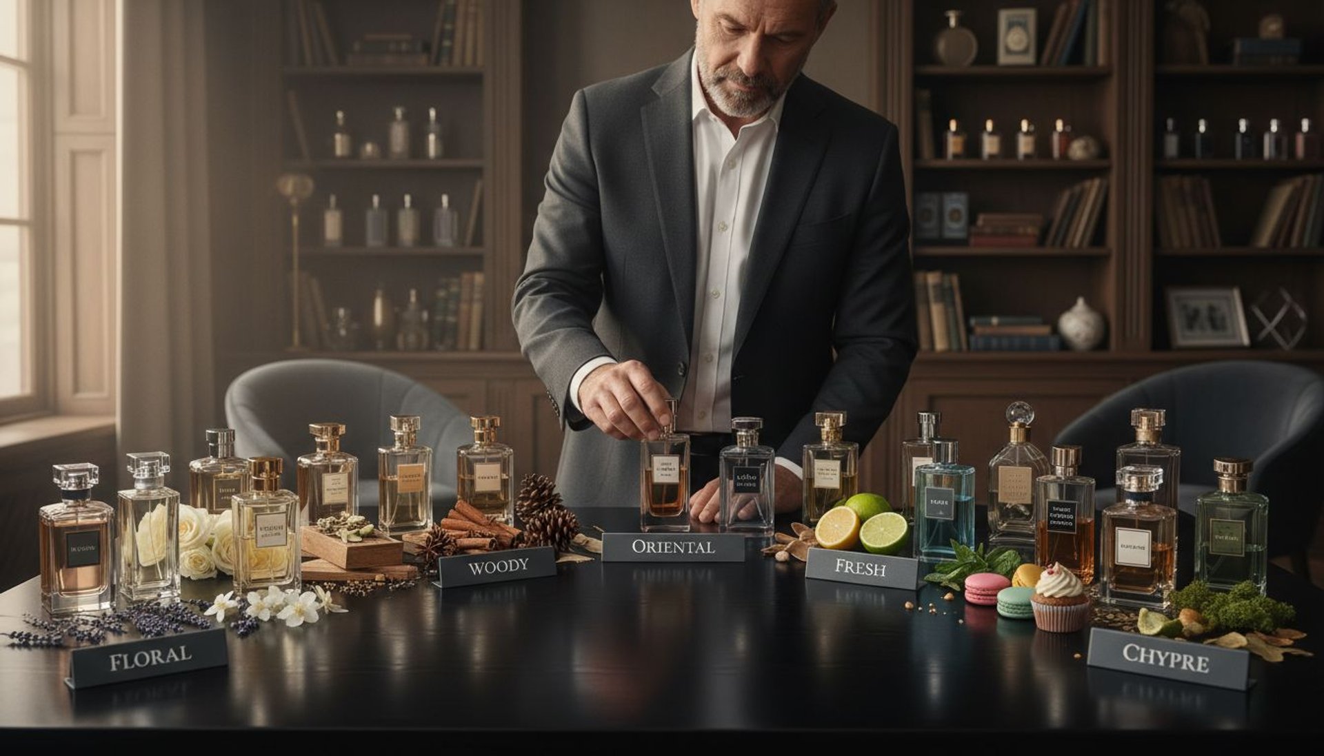 visualizzazione delle famiglie di profumi