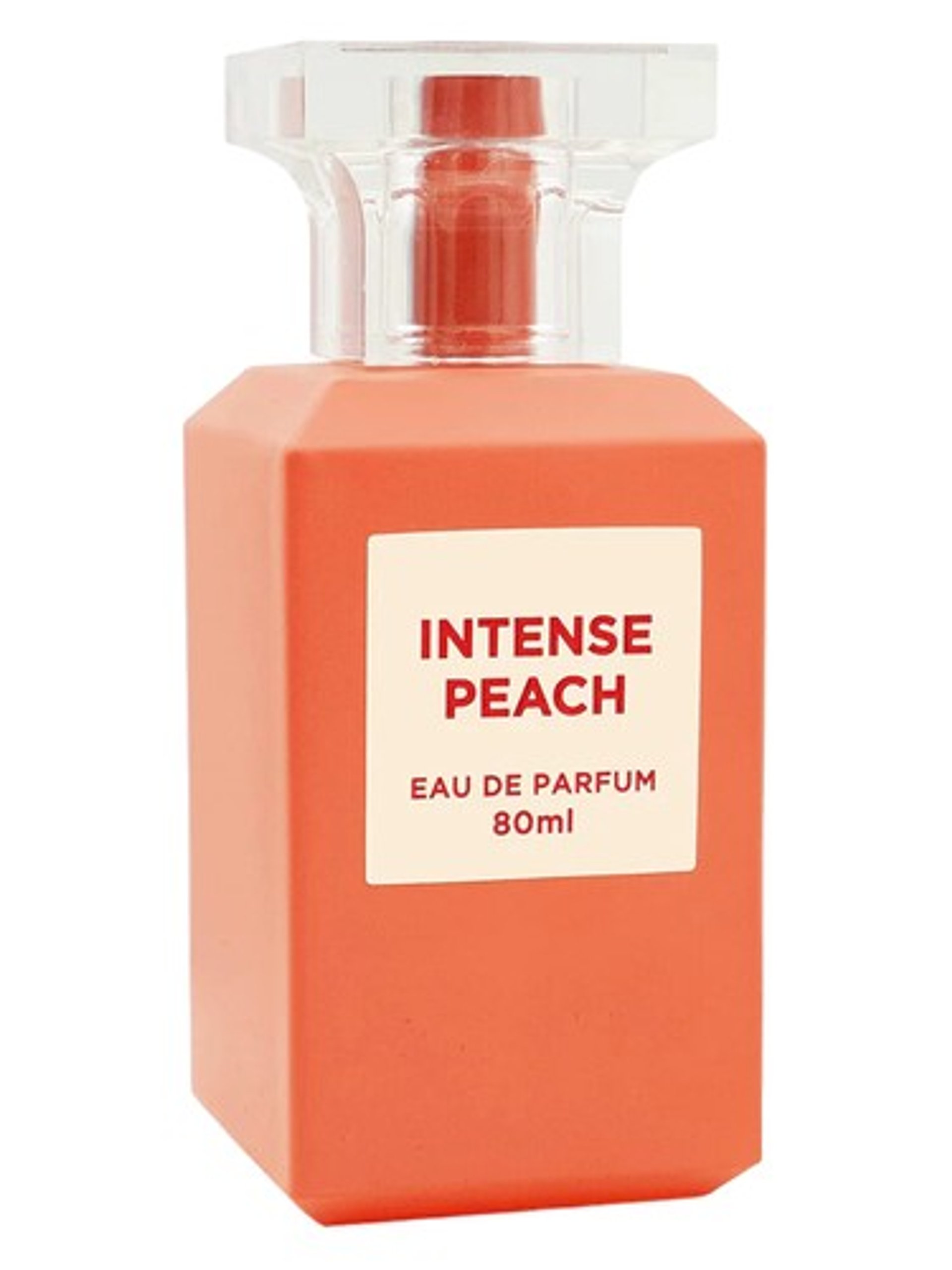 Intense Peach by Fragrance World perfume bottle