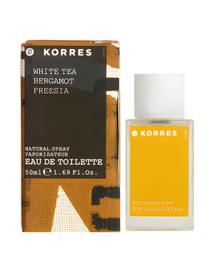 White Tea Bergamot Freesia by Korres perfume bottle