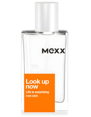 LOOK UP NOW: Life Is Surprising for Her by Mexx perfume bottle