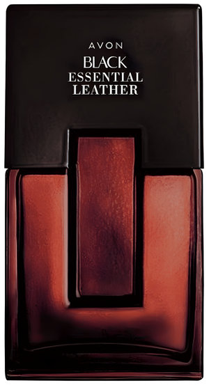Black Essential Leather by Avon perfume bottle