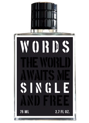 Single by Words perfume bottle