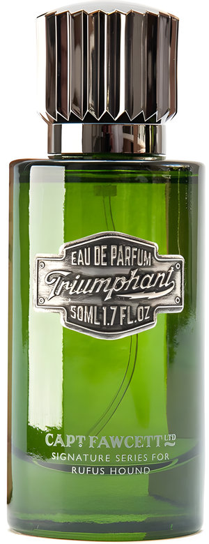 Rufus Hound's Triumphant by Captain Fawcett's perfume bottle