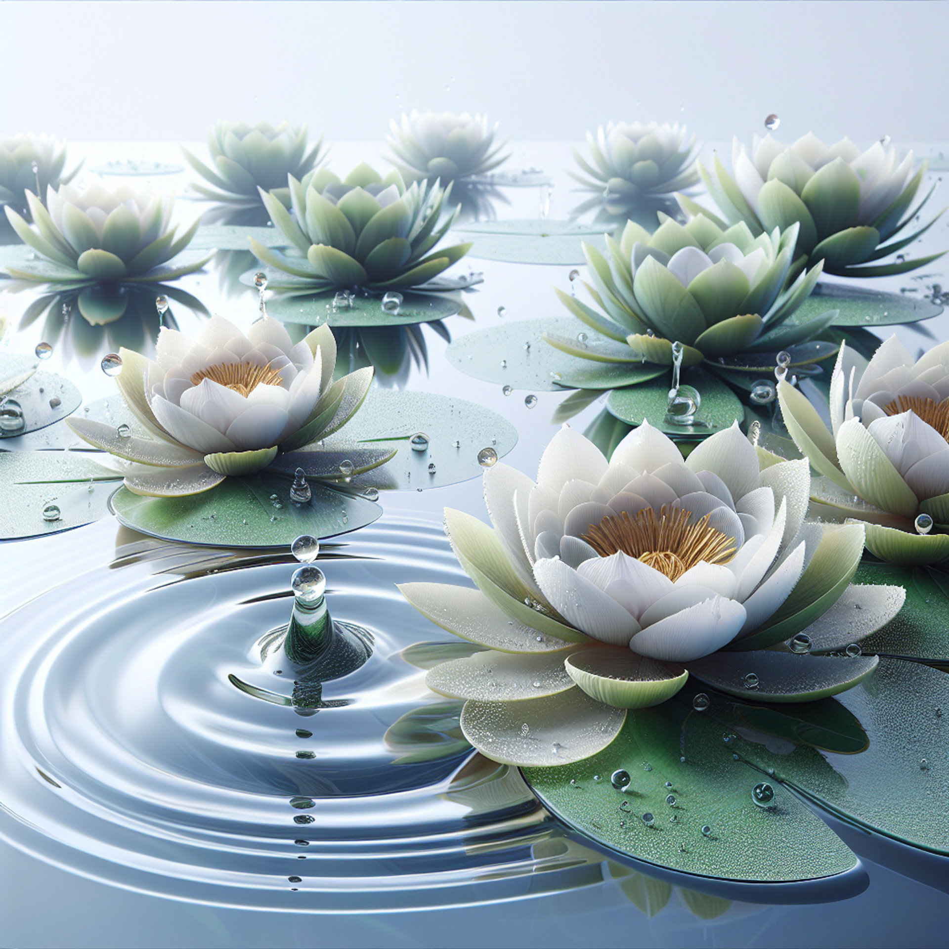 Picture of Water Flowers note