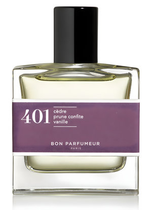401 Cedar, Candied Plum, Vanilla by Bon Parfumeur perfume bottle
