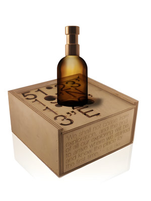 51° 23’ 19”N / 1° 26’ 3”E by Haeckels perfume bottle