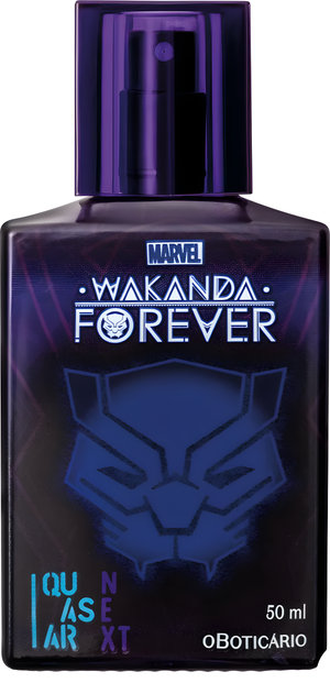 Quasar Next Wakanda Forever by O Boticário perfume bottle