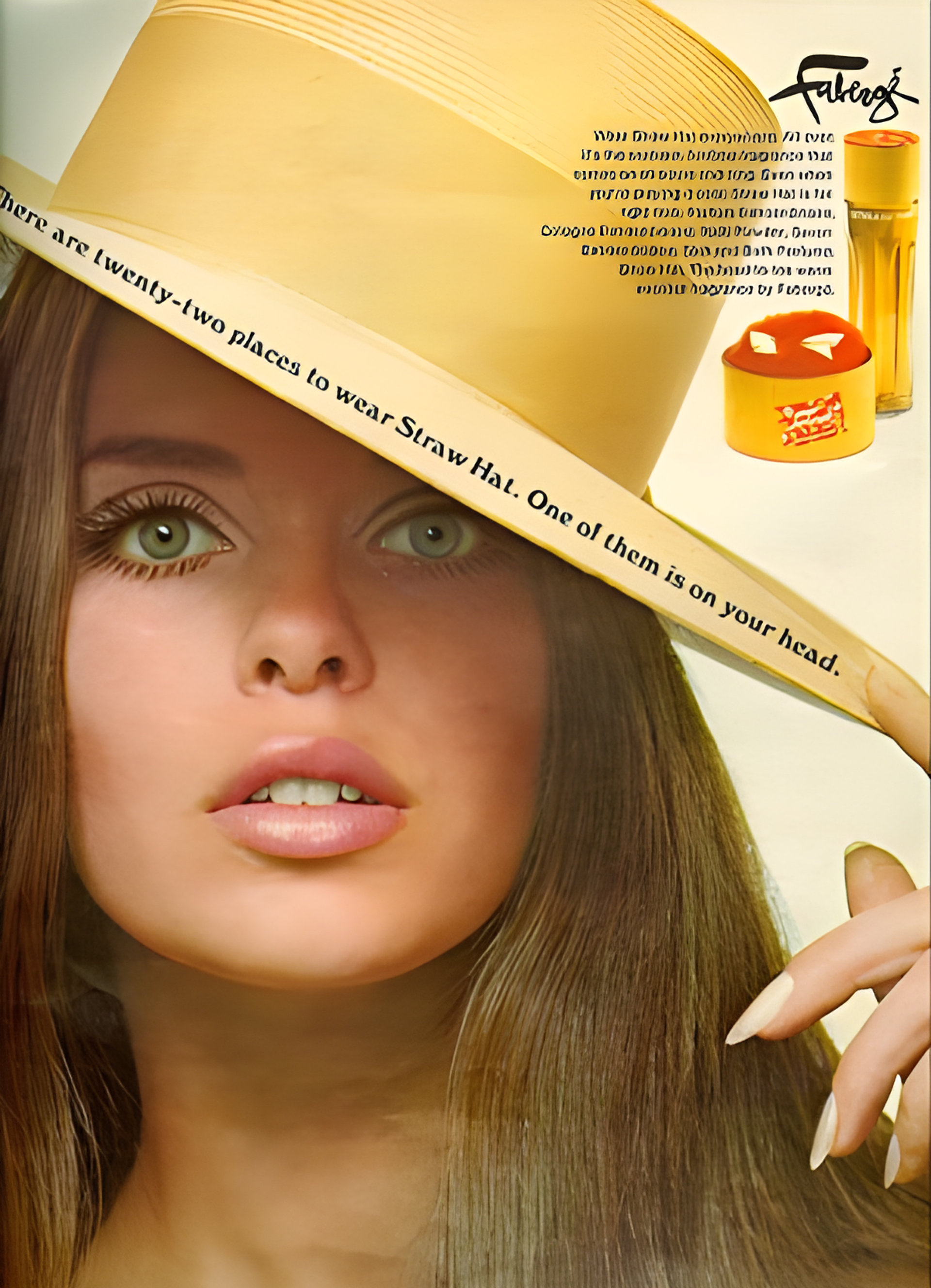 Faberge Straw Hat by Brut Parfums Prestige