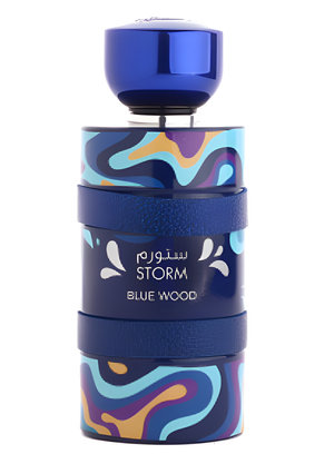 Storm Blu Wood by Aldakheel Oud perfume bottle