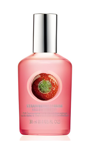 Strawberry by The Body Shop perfume bottle