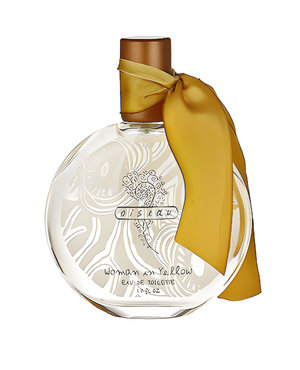Oiseau Woman in Yellow by Anthropologie perfume bottle