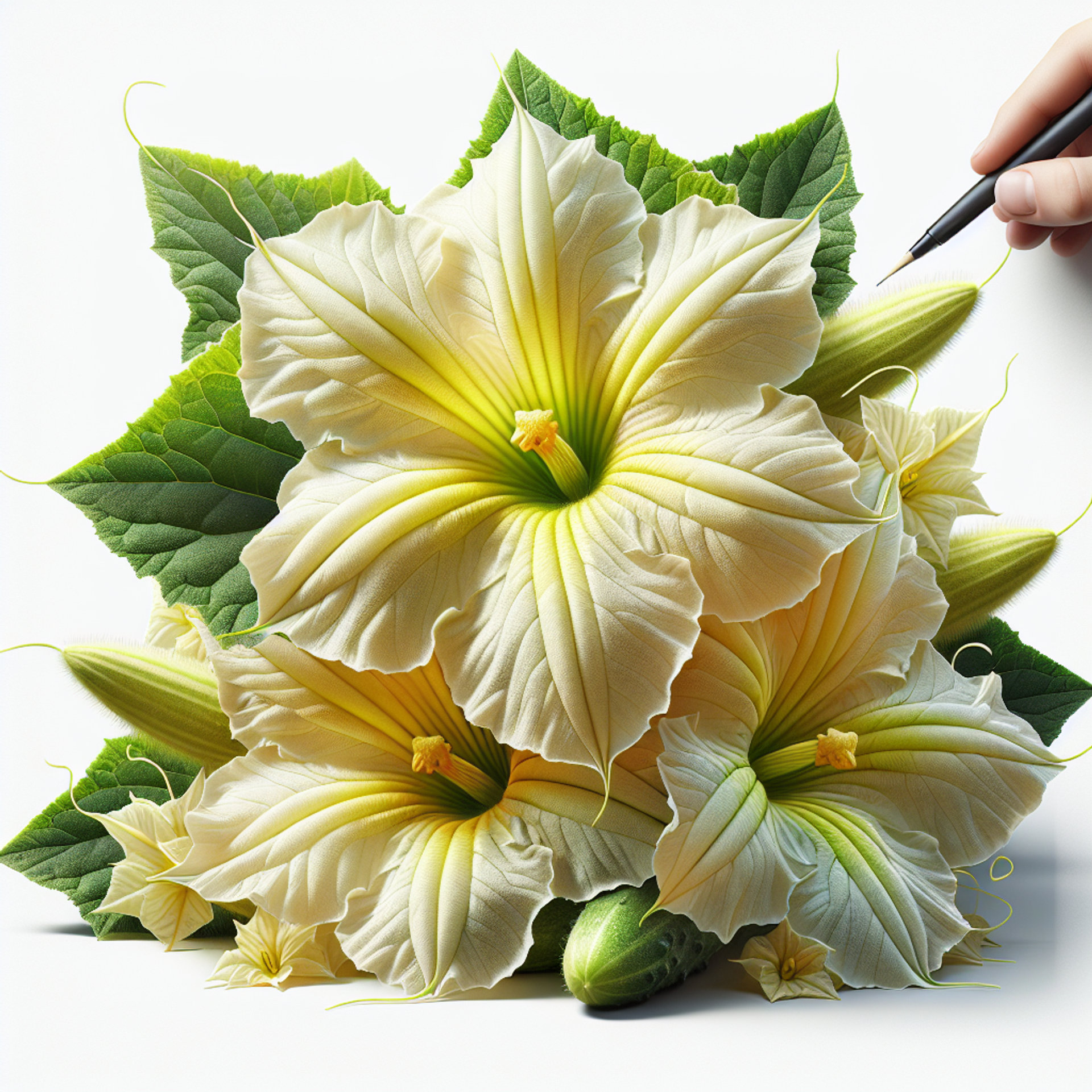 Picture of Cucumber Flower note