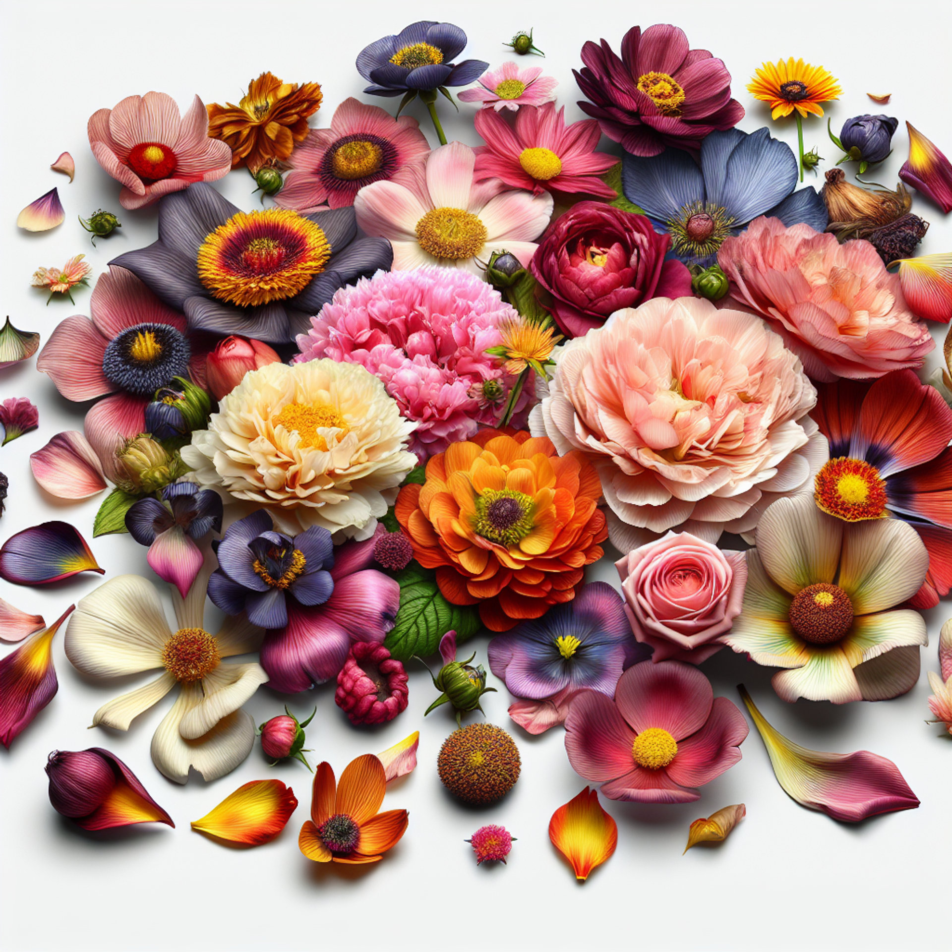 Picture of Floral Petals note